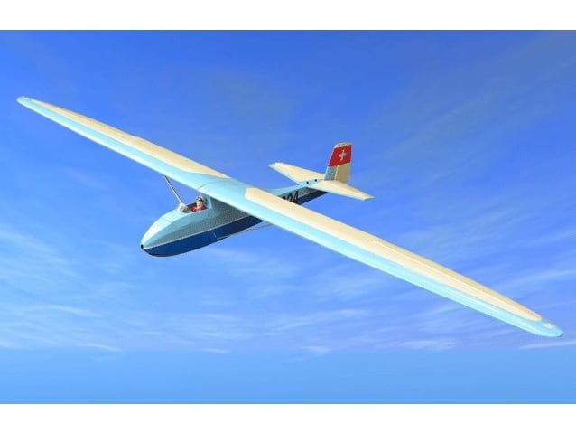 Segelflieger Grunau Baby V2 Swiss, Spw 2480mm, ARF-Set von VQ-Models