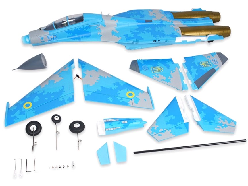 Sukhoi SU-27 Flanker - 50mm Impeller-Jet, Spw 750mm, PNP-Set von XFLY-Model – Bild 5