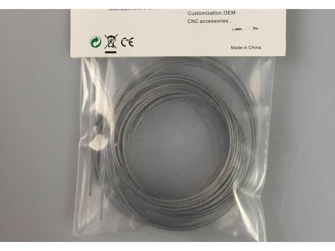 Stahldrahtlitze Stahlseil Drahtseil 1mm nylonbeschichtet 2x 5m