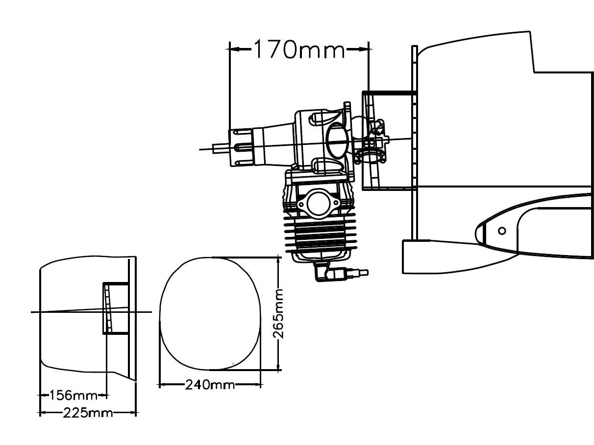 Zero Fighter, 60-100ccm, Spw 2320mm, ARF-Modell von CYModel – Bild 4