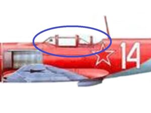 Kabinenhaube ohne Rahmen zu La-7, Spw 2450mm von CYModel