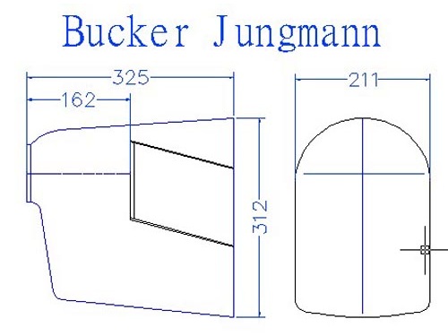 Bücker Jungmann Bü 131, 80ccm, Spw 2500mm, ARF-Modell von CYModels – Bild 5