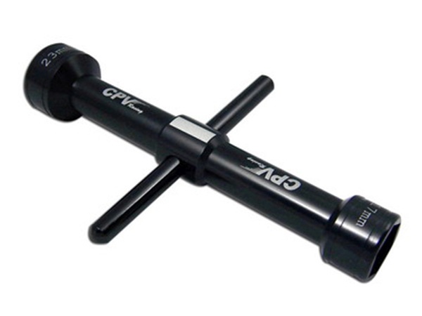 Two-Way / 2-Weg Sechskant/-Steckschlüssel-Set - lang 17mm / 23mm - schwarz