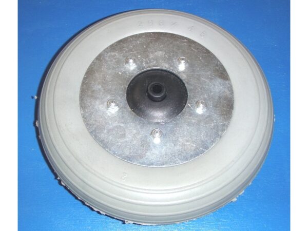 Vollgummirad 200x45mm, 2-fach kugelgelagert mit 8mm Nabe