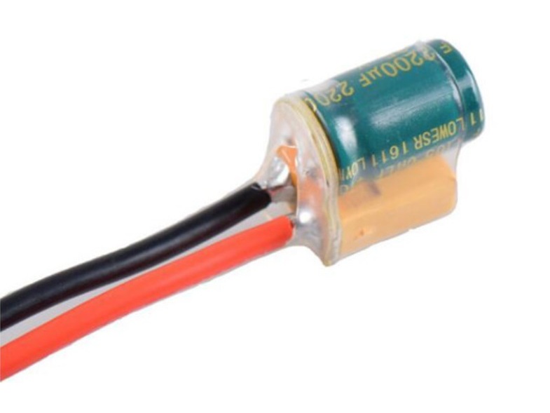 XT60-Stecker mit Kabel und Kondensator 2200uF, 25V – Bild 4