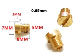 Vergaserdüse 5mm / Vergaser Hauptdüse Dellorto - 0.65mm Bohrung