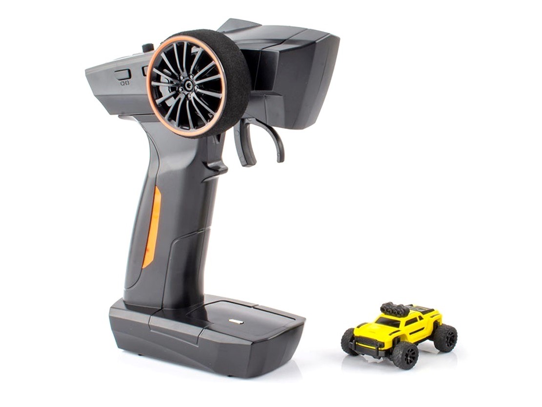 Mini Turbo Racing Baby RC Monster Truck - RTR-Komplett-Set in gelb - 1:76