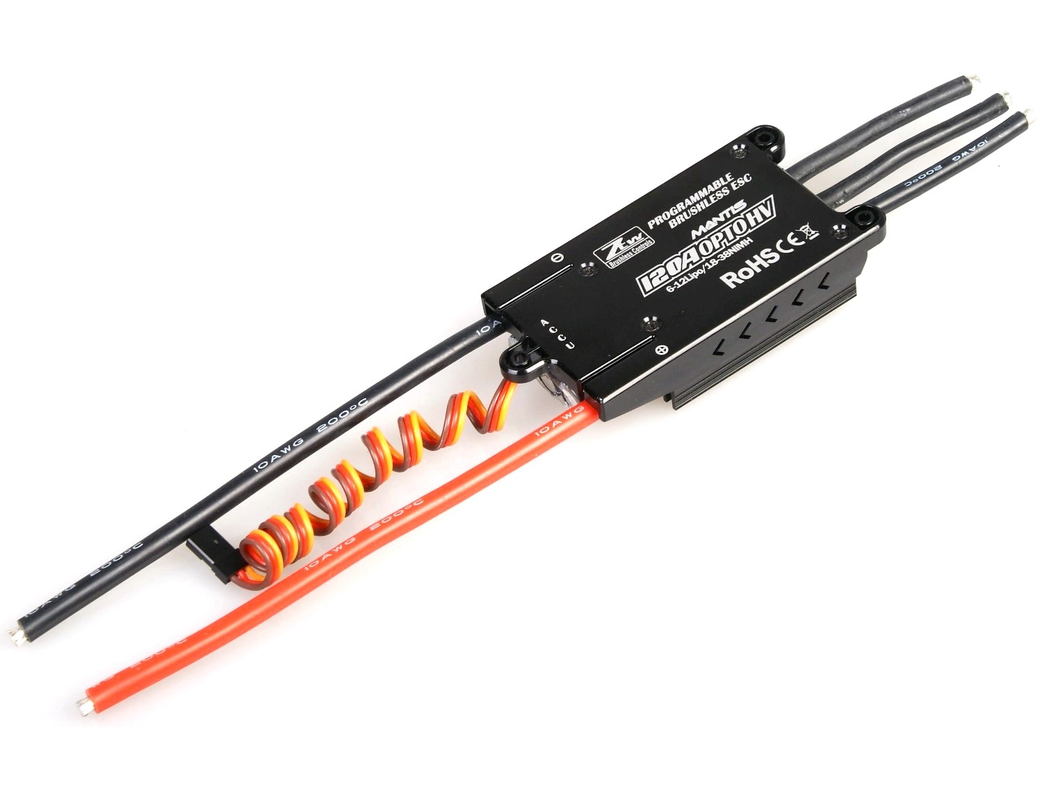 ZTW MANTIS 120A, 6-12S, OPTO, Brushless-Regler für Flächenmodelle