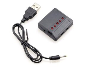 USB 5-Fach Ladegerät für 1S / 3.7V Li-Ion - LiPo Akkus - Molex 2-Pin