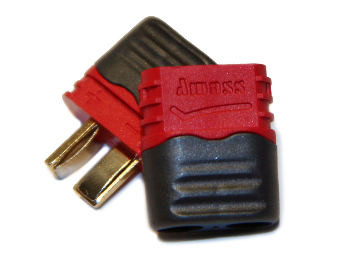 Amass T-Stecker / T-Plug Hochstrom Stecksystem mit Kabelschutz - 10 Paar – Bild 2