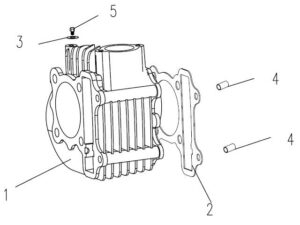 Zylinderfussdichtung zu GY6 150ccm 157QMI 1271020601 (2)