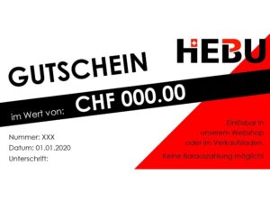 Geschenk-Gutschein mit beliebigem Betrag ab Fr. 10.-