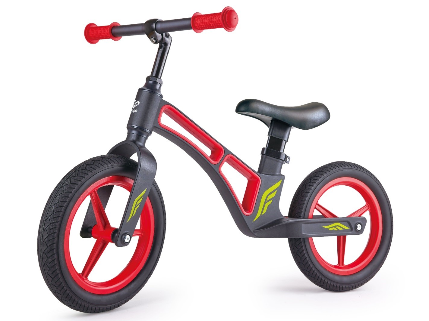 Mein erstes Laufrad - schwarz/rot - verstellbares Kinder-Fahrrad HAPE