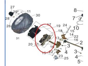 Bremse vorne links zu Bully 405M F-04 "OG6"
