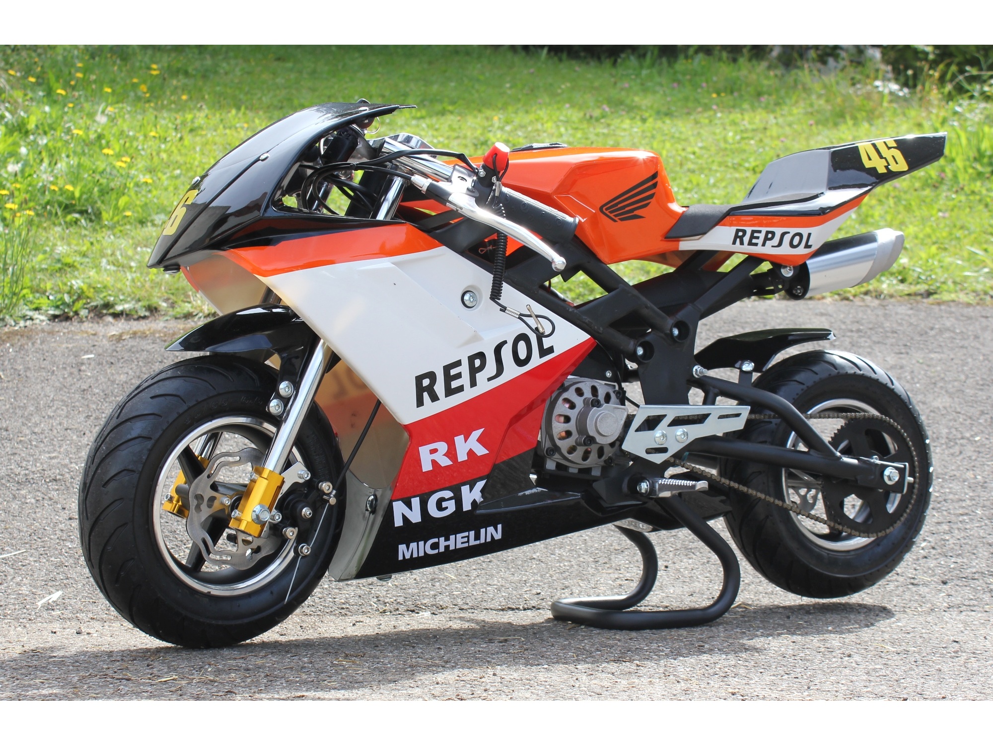 Betriebsbereit Super Racing Pocket Bike - REPSOL - mit 49ccm