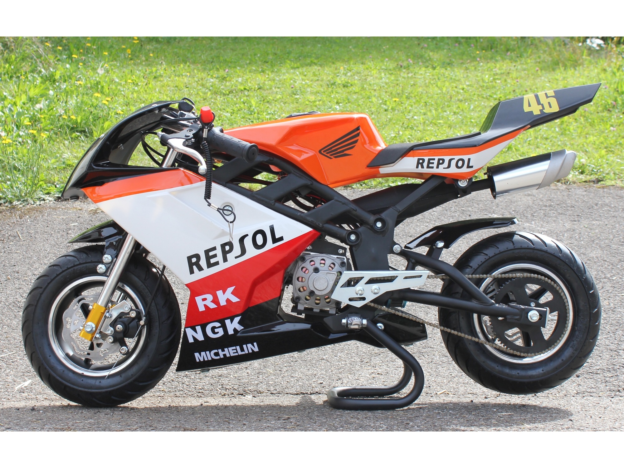 Betriebsbereit Super Racing Pocket Bike - REPSOL - mit 49ccm – Bild 3