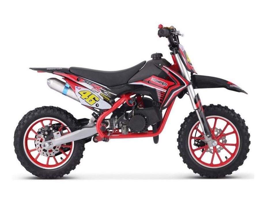 Betriebsbereit Mini Cross Sport Bike - ARROW V2 - mit 49ccm - Rot – Bild 2