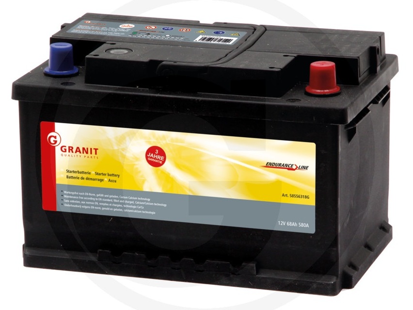 Endurance Batterie 12V 68Ah - gefüllt und geladen