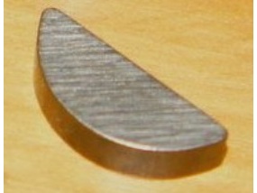 Halbmondkeil / Scheibenfeder 3x5x12mm für Pocket Bike Motoren