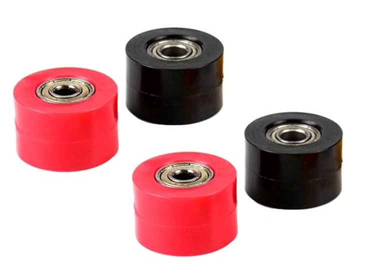Kettenspannrad -/ Pully - Spannrolle - 28x32mm - M8 - rot