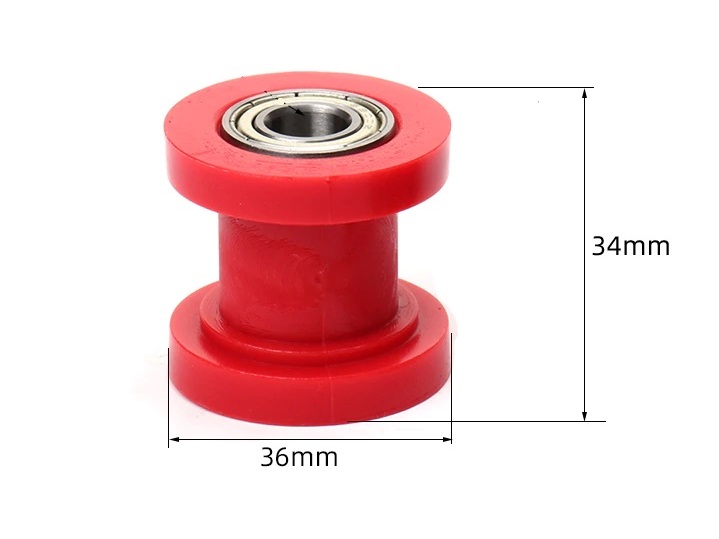 Kettenspannrad -/ Pully - Spannrolle - 34x36mm - M10 - schwarz – Bild 2