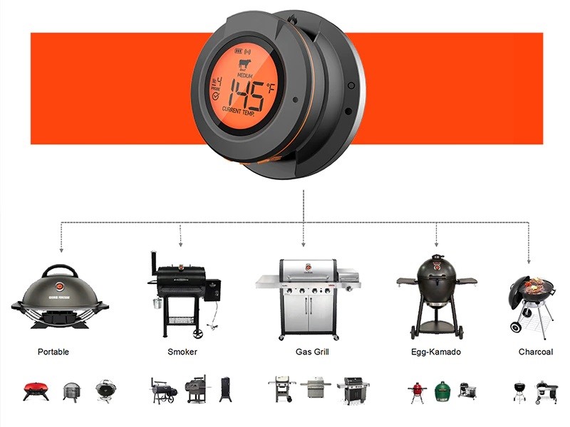 digitaler Grill-Thermometer mit 2x Sonden und Bluetooth Funktion – Bild 3