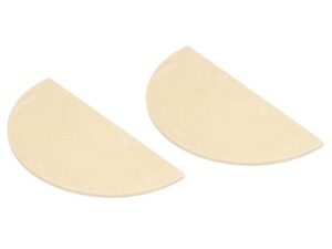 Keramik-Halbmond-Deflektor / Brotbackstein 38 x 19cm - 2er-Set