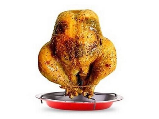 Chicken-Sitter / Poulet-Grillaufsatz / Geflügelhalter / Bierdosen Hähnchen – Bild 3