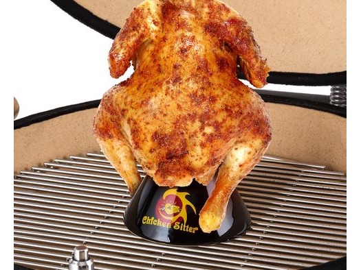 Chicken-Sitter / Poulet-Grillaufsatz aus Keramik / Hähnchenbräter – Bild 3
