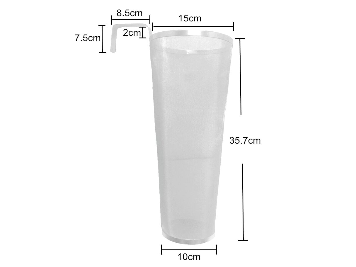 Hopfensieb Hopfenfilter Hop Spider 36 x 15 cm - einarmig, 300 Mikron – Bild 2