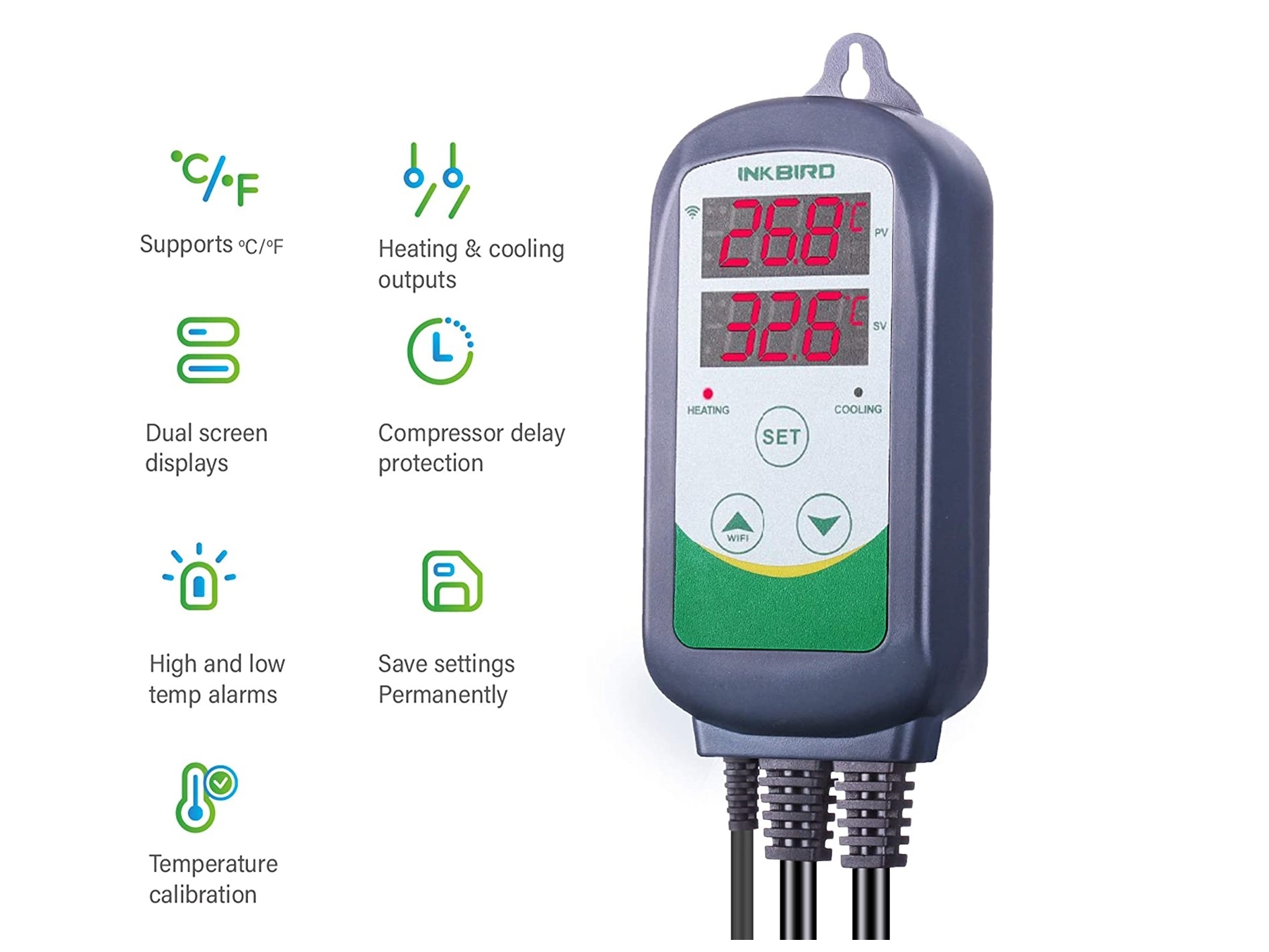 Inkbird ITC-308 Digitaler Temperaturregler / Thermostat mit Fühler – Bild 3