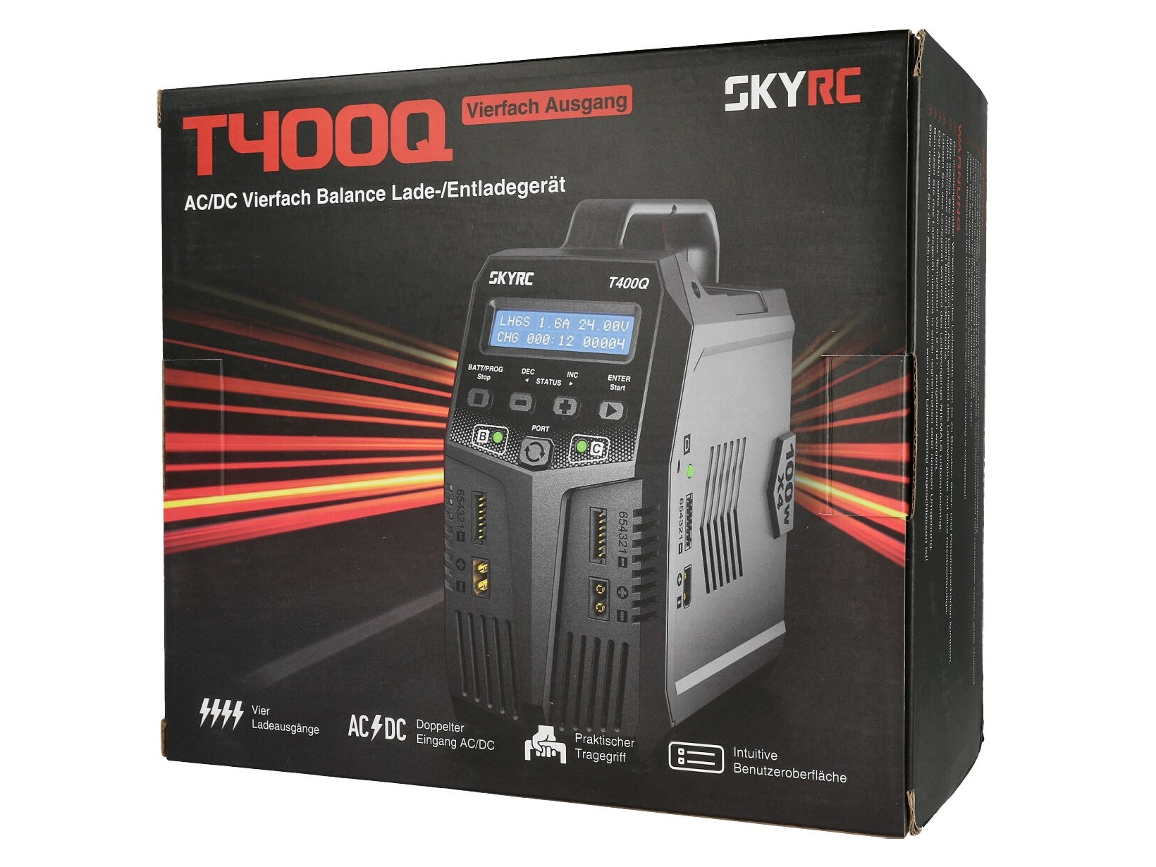 SkyRC T400Q Quattro Ladegerät 1-6S - 12A - 4x 100W – Bild 4