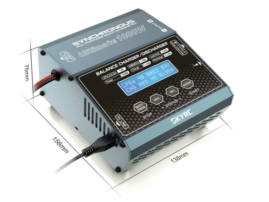 SkyRC Synchronous Ultimate 1000W Ladegerät / Balancer 40A – Bild 2