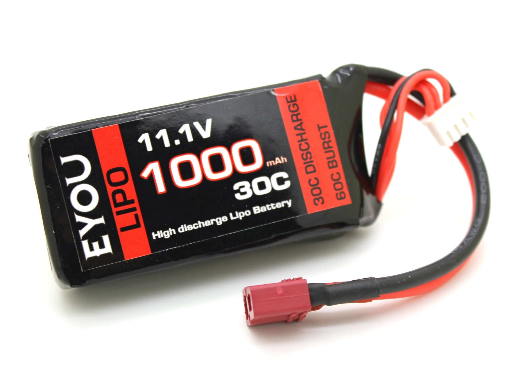 EYOU - LiPo Akku 3S / 11.1V, 1000mAh, 30C - T-Plug
