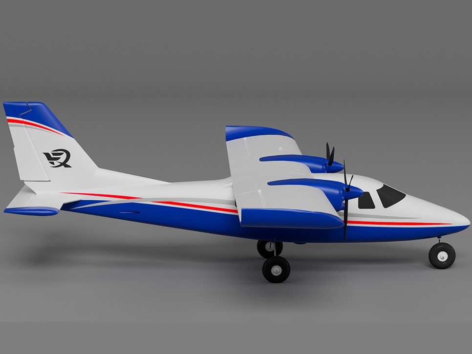 Partenavia P68, Spw 850mm, PNP-Set in blau von XFLY-Model – Bild 4