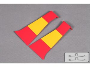 Fahrwerksklappen zu Mustang P-51D V8-Red, 1450mm, FMS - SU135-RT