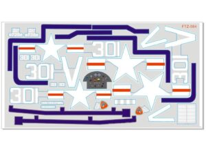 Aufkleber / Sticker zu Mini Corsair F4U, Spw 800mm, F4U SF117, FMS