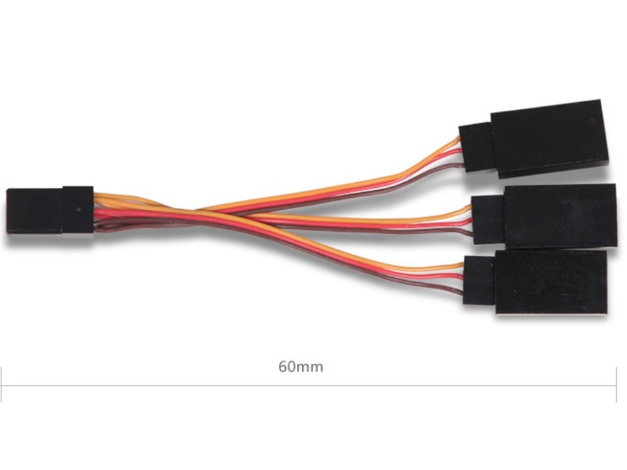 Servokabel - Y-Kabel mit 3 Abgängen - 60mm - FMS - HZB203