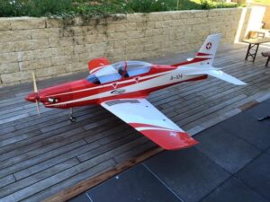 PC-21 1/4 JMB Turboprop - L 2880mm Spw 2400mm - rot weiss