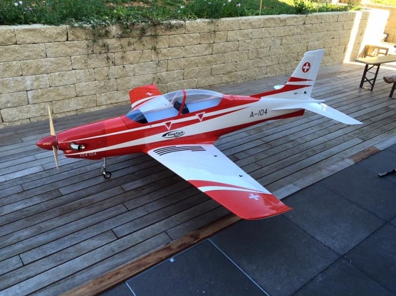 PC-21 1/4 JMB Turboprop - L 2880mm Spw 2400mm - rot weiss