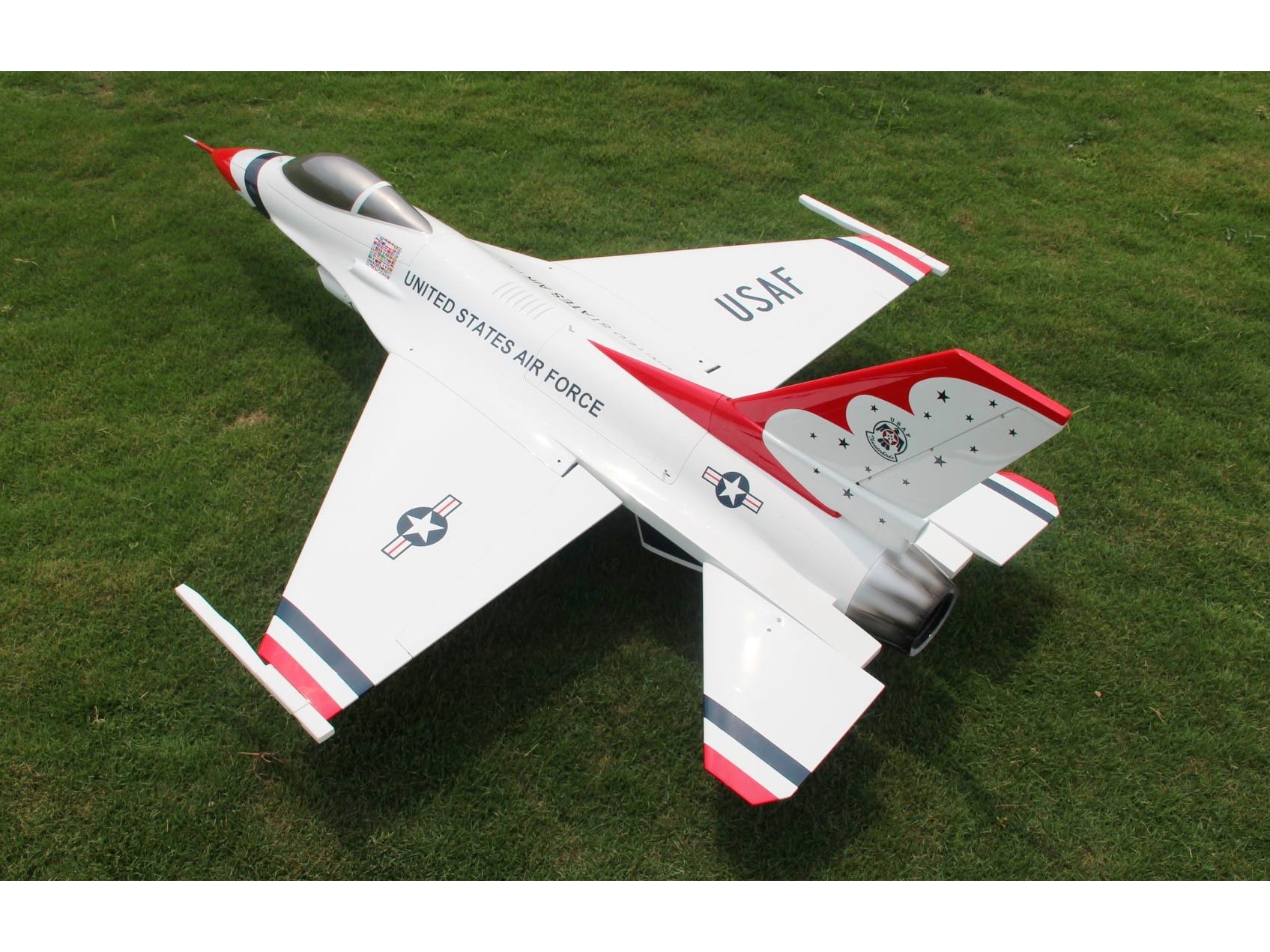 F-16 Thunderbird Turbinen Jet 1/5, Spw 2115mm, ARF-Set mit EZFW, Pilot-RC – Bild 2