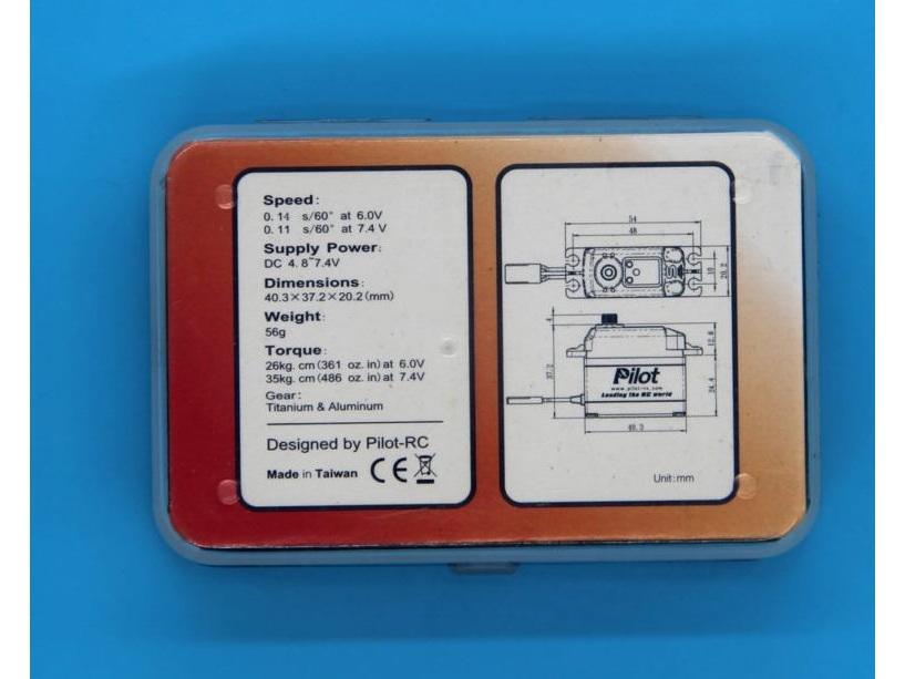 Digital Servo PY-35AH, 35kg Stellkraft, Coreless-Motor, Pilot-RC – Bild 3