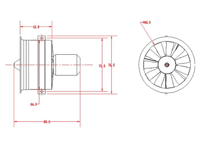 Impeller EDF 64mm, 11-Blatt - FMSDFX002 - FMS – Bild 3