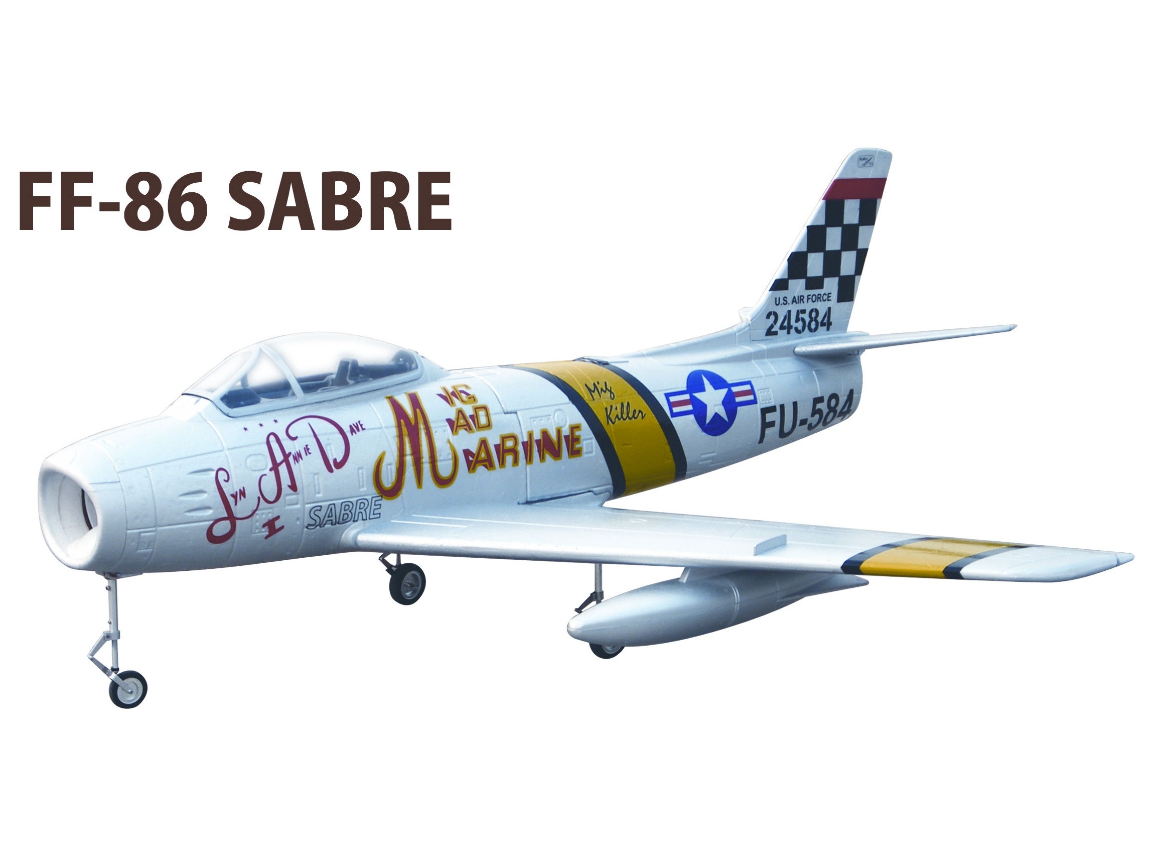 F-86 Sabre, silber - 90mm Impeller-Jet, Spw 1420mm, FlyFly