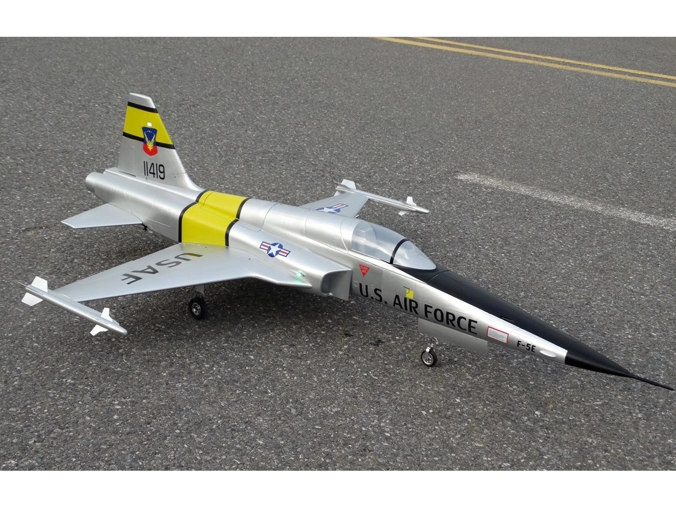 F-5E Tiger - Gray - USA, 2.2m, Spw 1400mm, PNP / Ready for Turbine Version