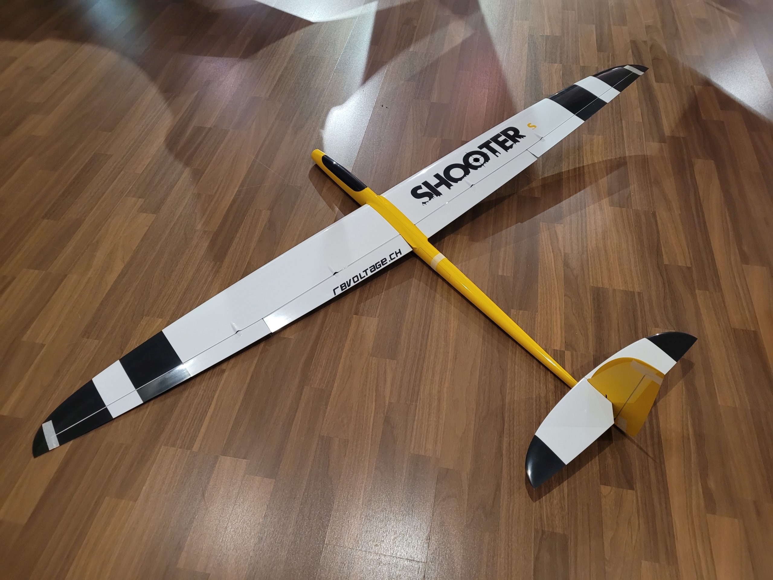 Shooter S Hang-Segelflugzeug Spw 2000mm Voll CFK - grau gelb