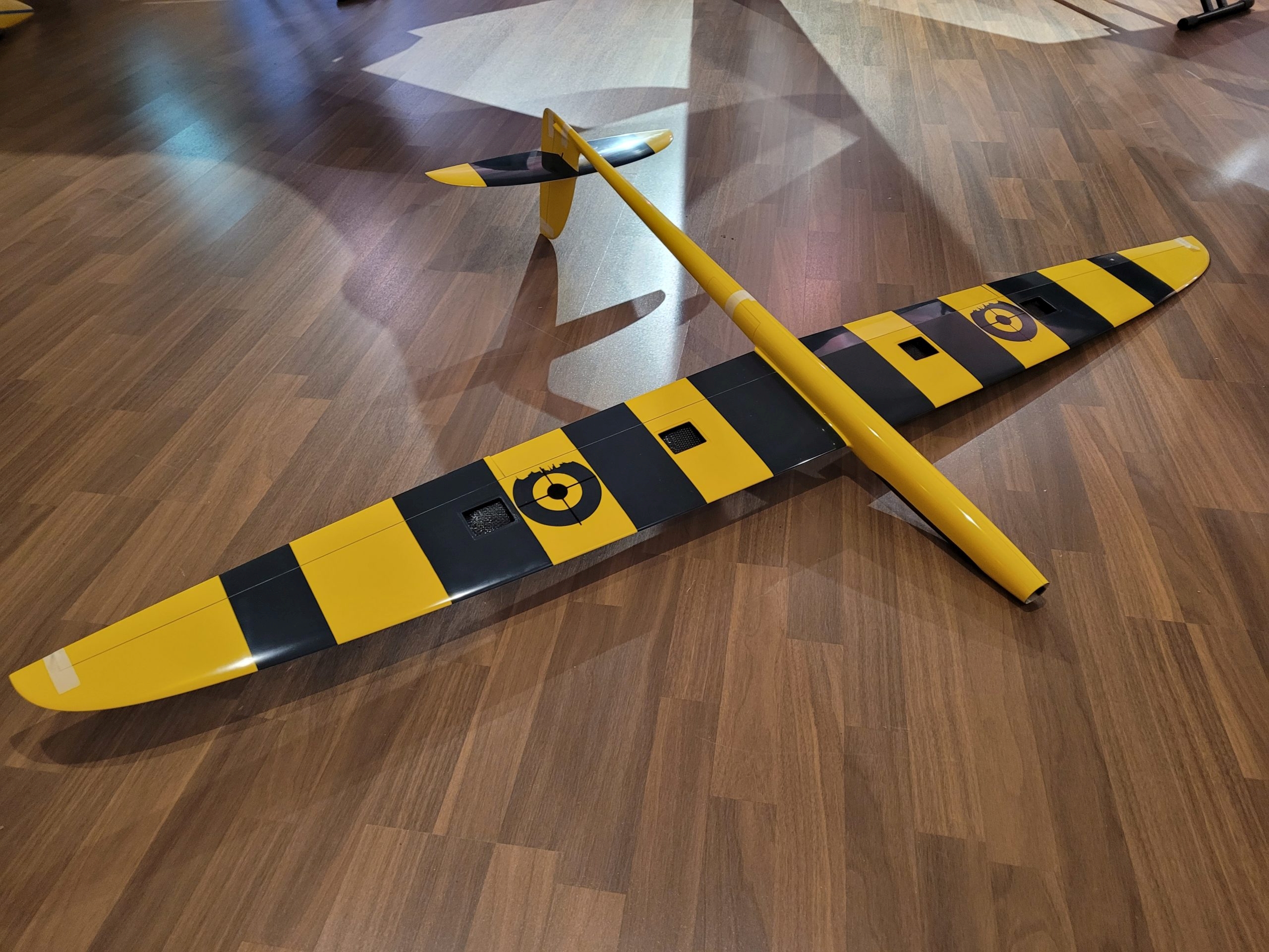 Shooter S Hang-Segelflugzeug Spw 2000mm Voll CFK - grau gelb – Bild 2