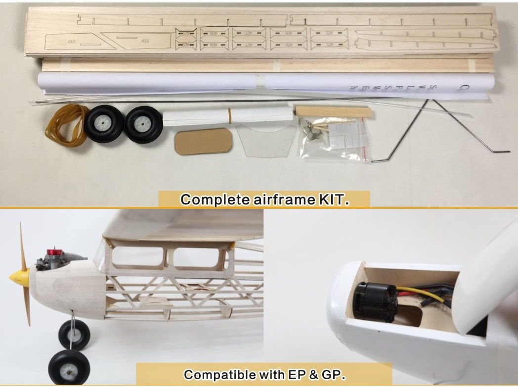 Valueplanes - Cloud Walker 65, 1650mm - KIT Bausatz aus Balsaholz – Bild 3