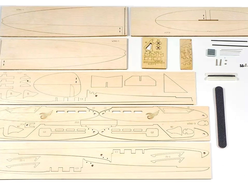 Real-Kit - Segler EP Sparrow, Spw 620mm - KIT-Bausatz aus Balsaholz – Bild 6