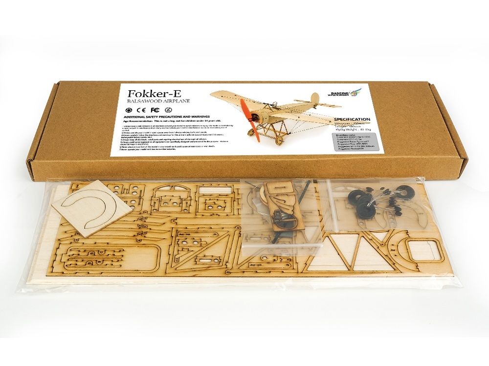 Real-Kit - Fokker - elektro, Spw 378mm, KIT-Bausatz aus Balsaholz – Bild 3